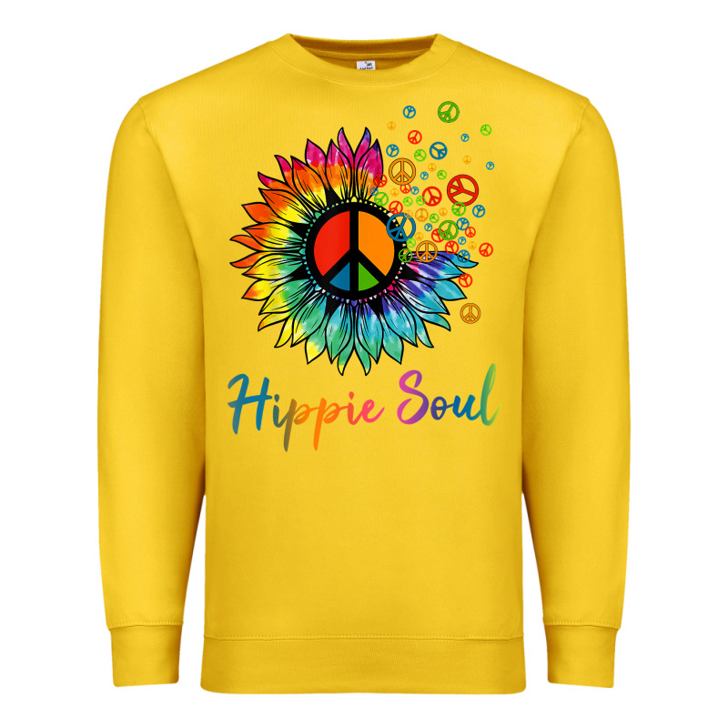 Daisy Peace Sign Hippie Soul Retro Hippie Flower Lovers T Shirt Premium Sweatshirt by baoMotion | Teevron