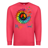 Cardinal daisy peace sign hippie soul retro hippie flower lovers t shirt Premium Sweatshirt - baoMotion