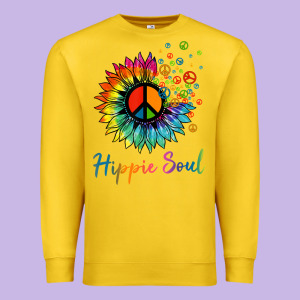 Daisy Peace Sign Hippie Soul Retro Hippie Flower Lovers T Shirt Premium Sweatshirt Designed By Baomotion