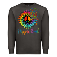 Smoke daisy peace sign hippie soul retro hippie flower lovers t shirt Premium Sweatshirt - baoMotion