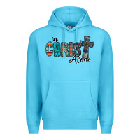 Ocean Blue in christ alone Premium Hoodie - RacoonDesign
