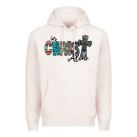 Pale Pink in christ alone Premium Hoodie - RacoonDesign