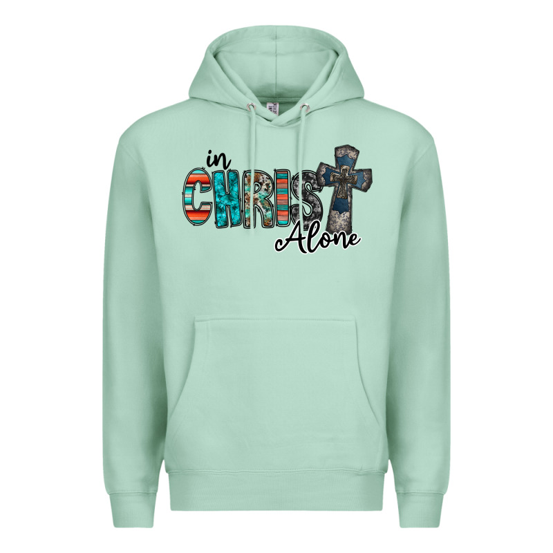 In Christ Alone Premium Hoodie by RacoonDesign | Teevron