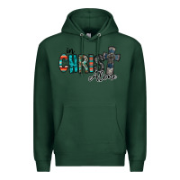 Sports Green in christ alone Premium Hoodie - RacoonDesign