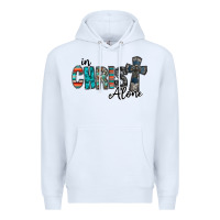 White in christ alone Premium Hoodie - RacoonDesign