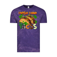 Cloud Purple I wish i had tacos St. Patrick's day Vintage Tee - FaDigitalArtStudio