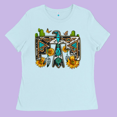Western Free Bird Ladies Tee Designed By Oliviacreatesart
