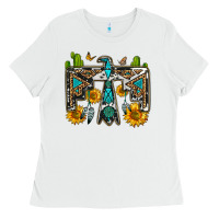 White western free bird Ladies Tee - OliviaCreatesArt