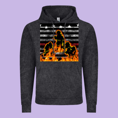 American Firefighters Seamless Pattern Vintage Hoodie Designed By Bundleandbundleshop