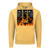 Vintage Mustard american firefighters seamless pattern Vintage Hoodie - BundleAndBundleShop