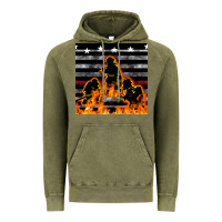 Vintage Olive american firefighters seamless pattern Vintage Hoodie - BundleAndBundleShop