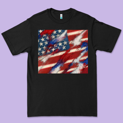 American Flag Glitter 4th Of July Premium Tee Designed By Cowgirlartshop