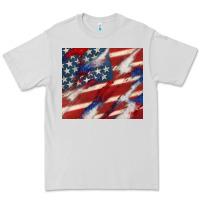 Dove Grey American flag glitter 4th of july Premium Tee - CowGirlArtShop
