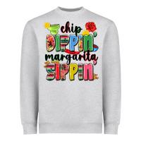 Heather Grey chip dippin' margarita sippin' Heavyweight Sweatshirt - JahusDesignShop