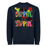 Navy chip dippin' margarita sippin' Heavyweight Sweatshirt - JahusDesignShop