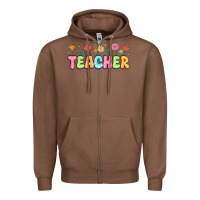 Chestnut custom teacher flowers Zipper Hoodie - JahusDesignShop