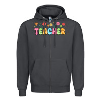 Smoke custom teacher flowers Zipper Hoodie - JahusDesignShop