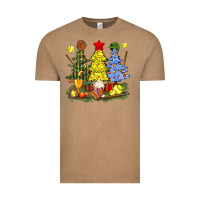 Vintage Coffee christmas with softball trees bbs Vintage Tee - BundleAndBundleShop