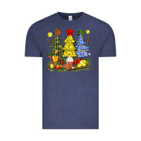 Vintage Denim christmas with softball trees bbs Vintage Tee - BundleAndBundleShop