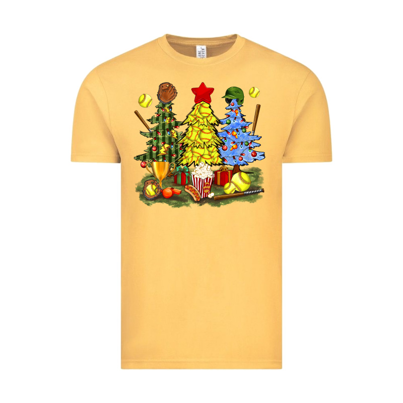 Christmas With Softball Trees Bbs Vintage Tee by BundleAndBundleShop | Teevron