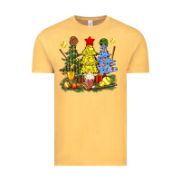 Vintage Mustard christmas with softball trees bbs Vintage Tee - BundleAndBundleShop
