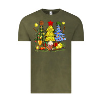 Vintage Olive christmas with softball trees bbs Vintage Tee - BundleAndBundleShop