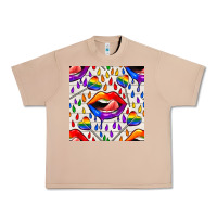 Burro Pride lgbtq lips and heart lollipop seamless patte Urban Heavy Tee - BundleAndBundleShop