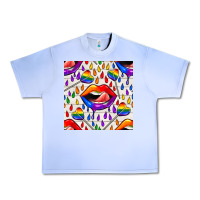 Grape Ice Pride lgbtq lips and heart lollipop seamless patte Urban Heavy Tee - BundleAndBundleShop