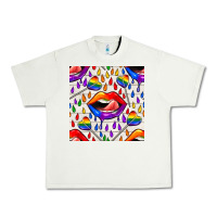 Pistachio Pride lgbtq lips and heart lollipop seamless patte Urban Heavy Tee - BundleAndBundleShop