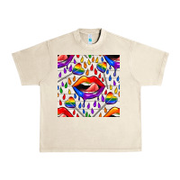 Sandshell Pride lgbtq lips and heart lollipop seamless patte Urban Heavy Tee - BundleAndBundleShop