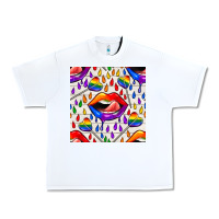 White Pride lgbtq lips and heart lollipop seamless patte Urban Heavy Tee - BundleAndBundleShop