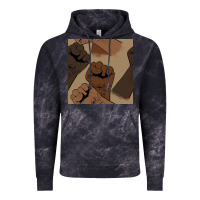 Cloud Black melanin raised fist seamless pattern Vintage Hoodie - BundleAndBundleShop