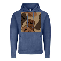 Vintage Denim melanin raised fist seamless pattern Vintage Hoodie - BundleAndBundleShop