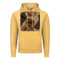 Vintage Mustard melanin raised fist seamless pattern Vintage Hoodie - BundleAndBundleShop