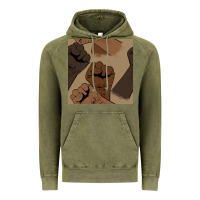 Vintage Olive melanin raised fist seamless pattern Vintage Hoodie - BundleAndBundleShop