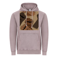 Melanin Raised Fist Seamless Pattern Vintage Hoodie | Teevron