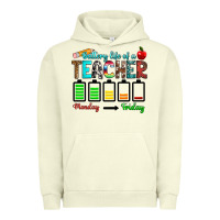 Pigment Pistachio battery life of a teacher monday friday Urban Hoodie - RanaPortraitStore
