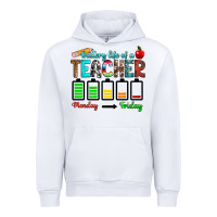White battery life of a teacher monday friday Urban Hoodie - RanaPortraitStore