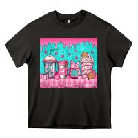 Asphalt pink christmas coffee Heavy Core Tee - Jasminsmagicworld