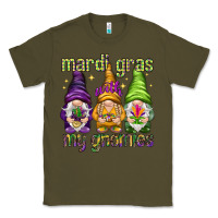Army Green Mardi Gras with my gnomies Classic Tee - HowdyJamesFarm