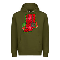 Army Green indiana watermelon Premium Hoodie - RacoonDesign