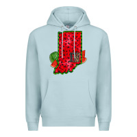Blue Mist indiana watermelon Premium Hoodie - RacoonDesign