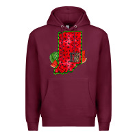 Burgundy indiana watermelon Premium Hoodie - RacoonDesign