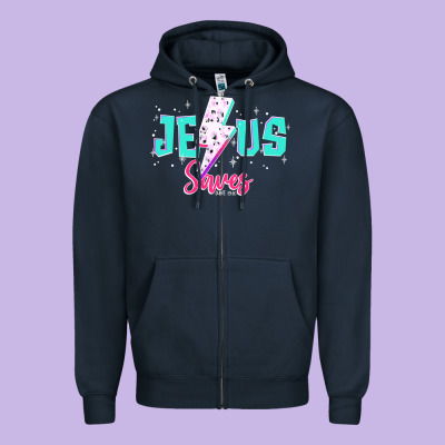 Jesus Saves Zipper Hoodie Designed By Jahusdesignshop