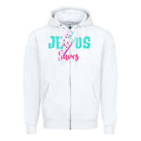 White jesus saves Zipper Hoodie - JahusDesignShop