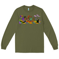 Army Green it's spooky season libbey glass Long Sleeve Tee - BundleAndBundleShop