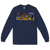 Navy it's spooky season libbey glass Long Sleeve Tee - BundleAndBundleShop