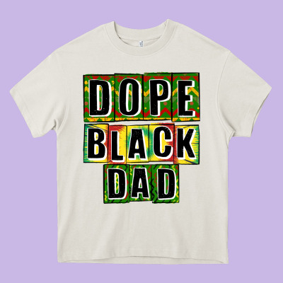 Dope Black Dad Heavy Core Tee Designed By Cowgirlartshop