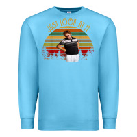 Ocean Blue just look at it vintage funny for men women and family t shirt Premium Sweatshirt - baoMotion