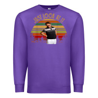 Purple just look at it vintage funny for men women and family t shirt Premium Sweatshirt - baoMotion